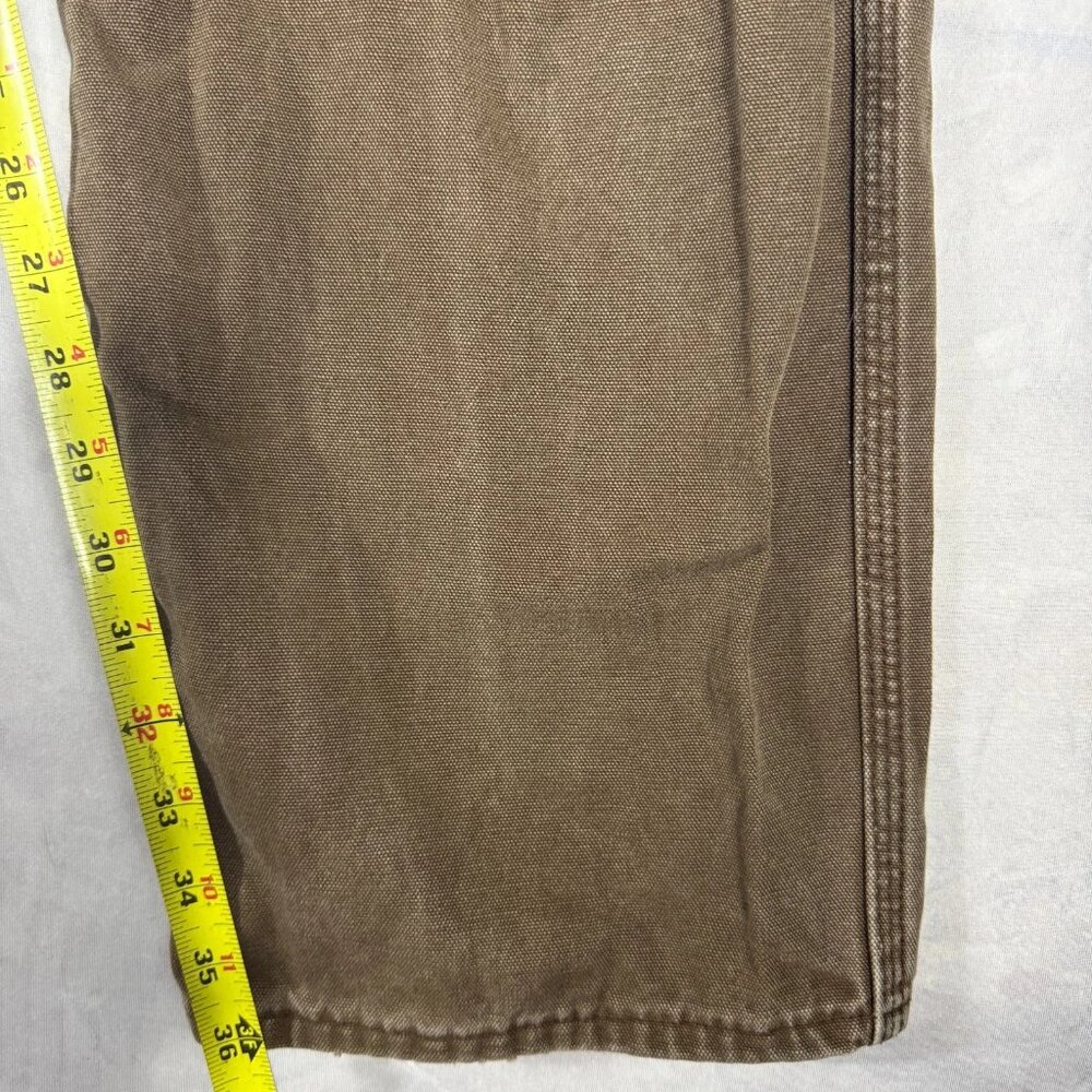 Dickies Men's Carpenter Duck Pants Brown Relaxed Fit Straight Leg Workwear 36x34 - Picture 12 of 12